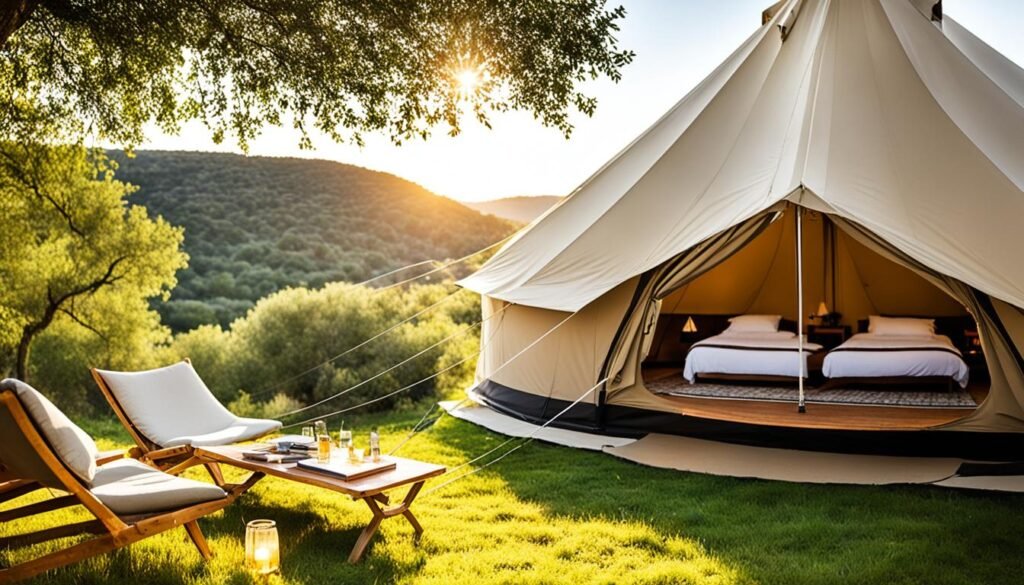 Luxury tents at The Resort at Paws Up