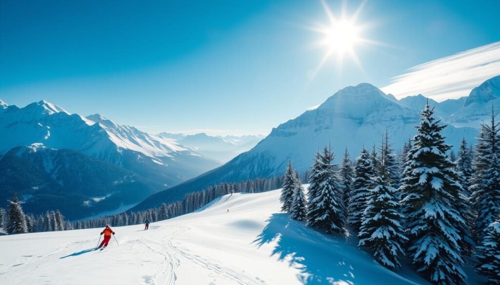 Skiing in the Swiss Alps